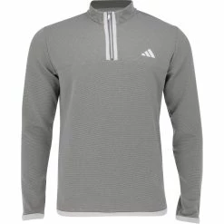 Adidas MicroDot Quarter Zip Outerwear Pullover Golf Apparel