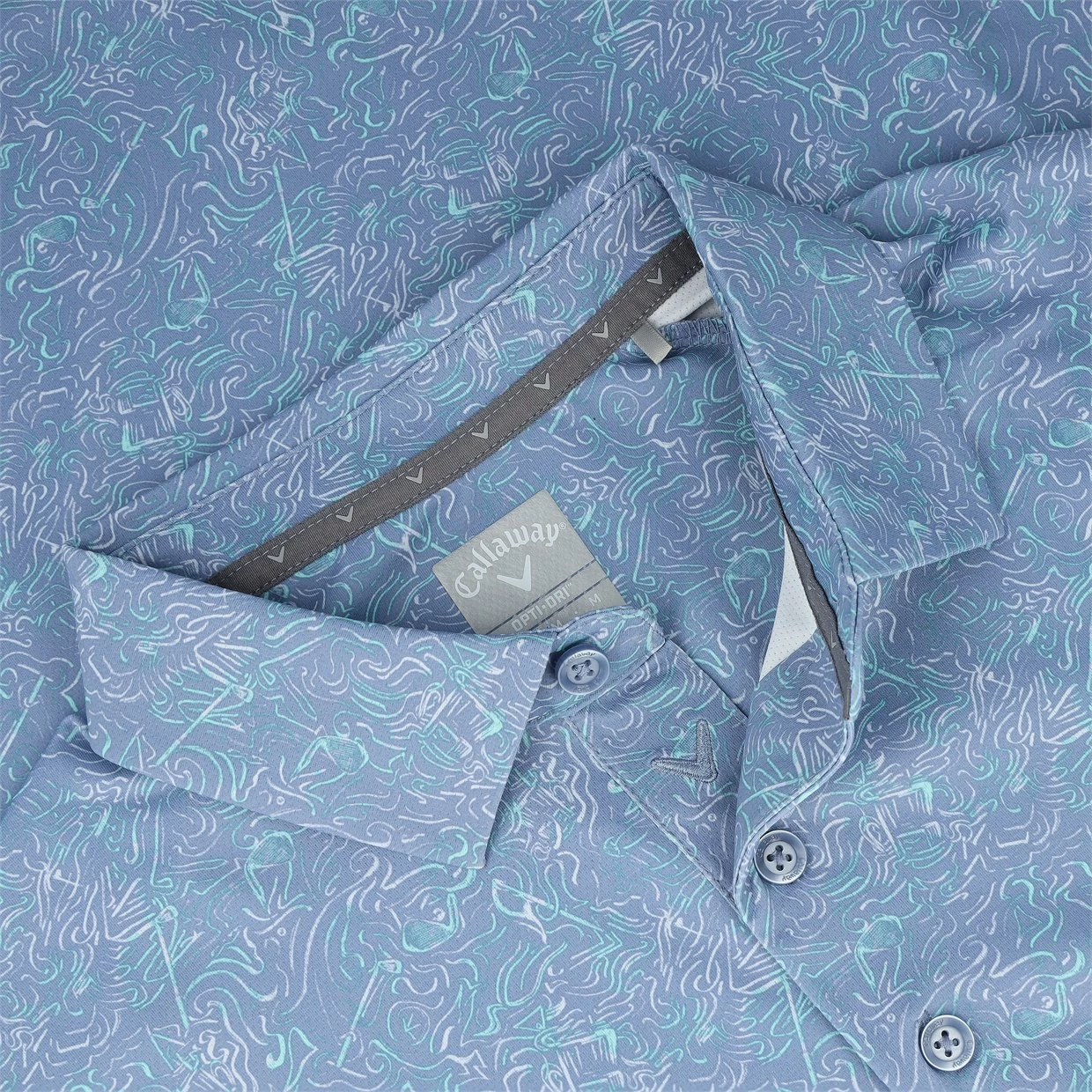 Callaway All-Over Abstract Novelty Print Shirt Polo Short Sleeve Golf Apparel 7 Callaway All-Over Abstract Novelty Print Shirt Polo Short Sleeve Golf Apparel - Image 5