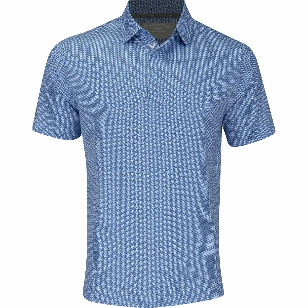 Callaway All-Over Trademark Artisan Chev Print Shirt Polo Short Sleeve Golf Apparel 3 Callaway All-Over Trademark Artisan Chev Print Shirt Polo Short Sleeve Golf Apparel