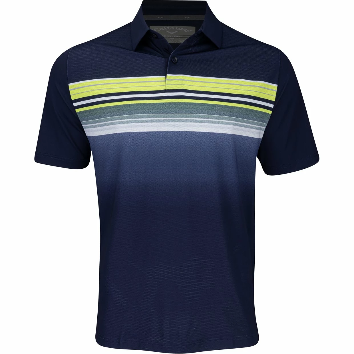 Callaway Engineered Fluid Stripe Print Shirt Polo Short Sleeve Golf Apparel 3 Callaway Engineered Fluid Stripe Print Shirt Polo Short Sleeve Golf Apparel