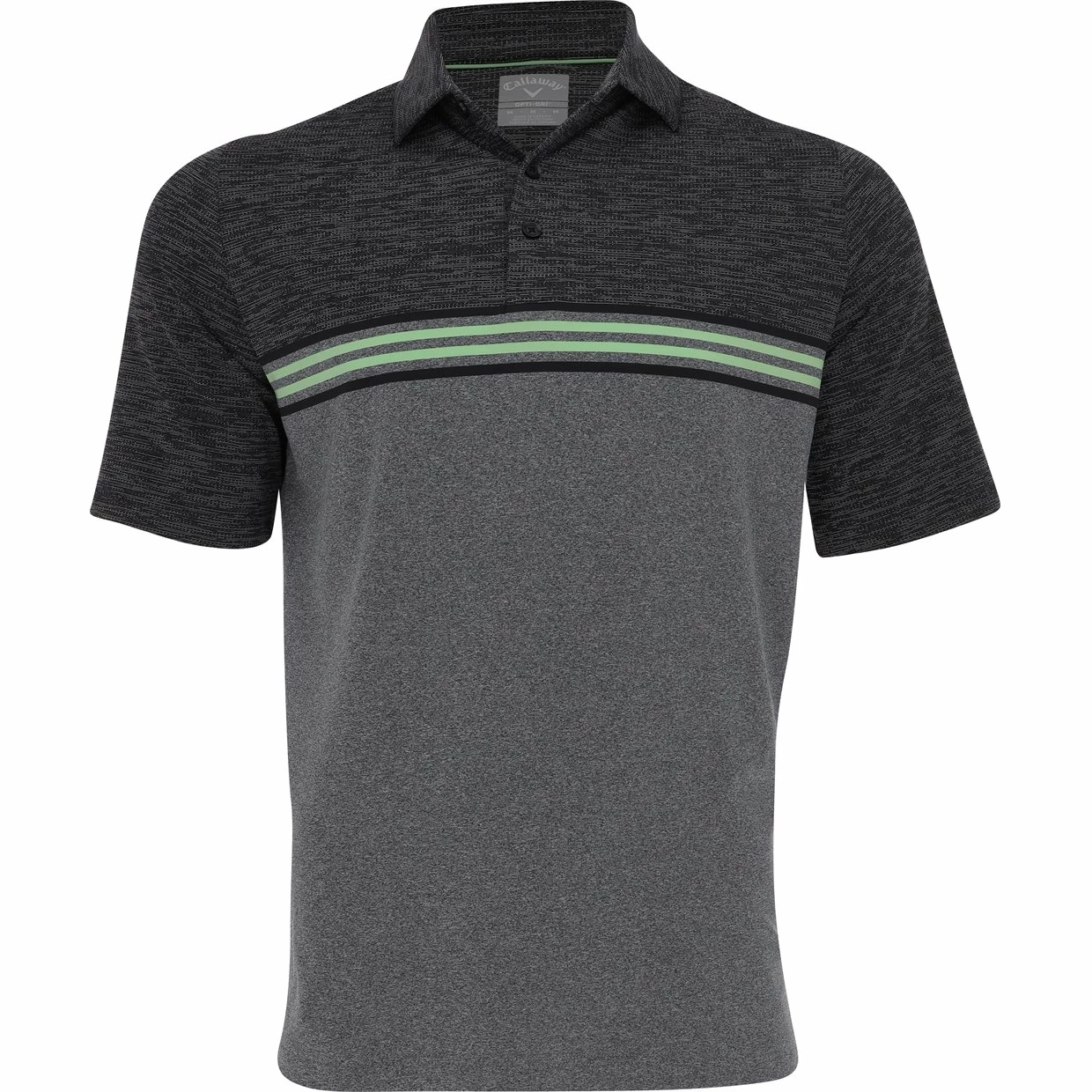 Callaway Yarn-Dyed Ventilated Jaspe Engineered Stripe Shirt Polo Short Sleeve Golf Apparel 3 Callaway Yarn-Dyed Ventilated Jaspe Engineered Stripe Shirt Polo Short Sleeve Golf Apparel