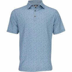 FootJoy Mini Floral Lisle Self Collar Shirt Polo Short Sleeve Golf Apparel