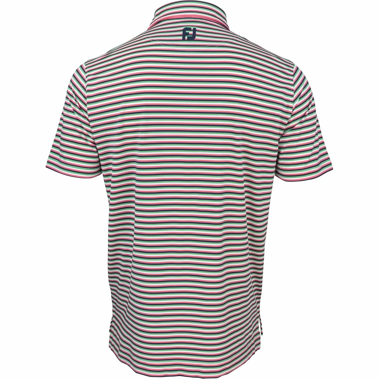 FootJoy Multi-Stripe Lisle Self Collar Polo Shirt Polo Short Sleeve Golf Apparel 4 FootJoy Multi-Stripe Lisle Self Collar Polo Shirt Polo Short Sleeve Golf Apparel - Image 2