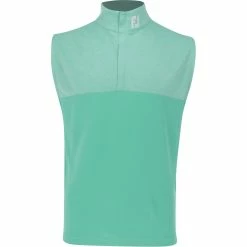 FootJoy Tour Logo Heather Yoke Half-Zip Outerwear Vest Golf Apparel