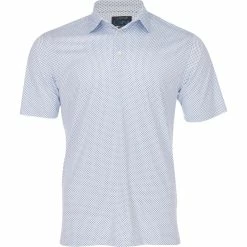 Greg Norman Micro-Dash Foulard Shirt Polo Short Sleeve Golf Apparel