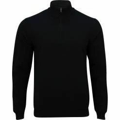 Greg Norman WeatherKnit Performance Blend Lined ¼ Zip Wind Outerwear Pullover Golf Apparel