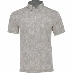 Linksoul Leaflet Print Oxford Shirt Polo Short Sleeve Golf Apparel