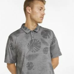 Puma Cloudspun Leaves N' Flowers Shirt Polo Short Sleeve Golf Apparel 8 Puma Cloudspun Leaves N' Flowers Shirt Polo Short Sleeve Golf Apparel -Golf Apparel Shop puma cloudspun leaves n flowers shirt 2