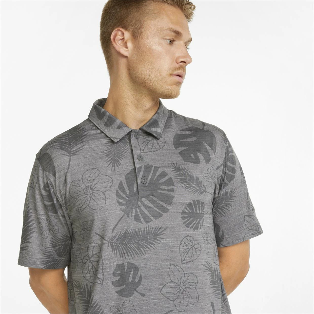 Puma Cloudspun Leaves N' Flowers Shirt Polo Short Sleeve Golf Apparel 5 Puma Cloudspun Leaves N' Flowers Shirt Polo Short Sleeve Golf Apparel - Image 3