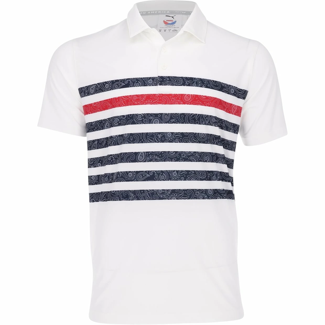 Puma Volition Paisley Stripe Shirt Polo Short Sleeve Golf Apparel 3 Puma Volition Paisley Stripe Shirt Polo Short Sleeve Golf Apparel