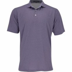 Turtleson Albert Diamond Jacquard Performance Shirt Polo Short Sleeve Golf Apparel
