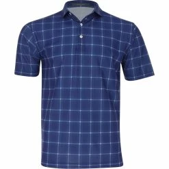Turtleson Davis Plaid Pique Performance Shirt Polo Short Sleeve Golf Apparel