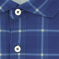 Turtleson Davis Plaid Pique Performance Shirt Polo Short Sleeve Golf Apparel -Golf Apparel Shop turtleson davis plaid pique performance shirt 3