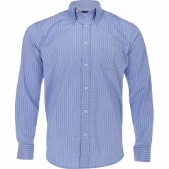 Turtleson Lombard Windowpane Performance Sport Shirt Dress Golf Apparel