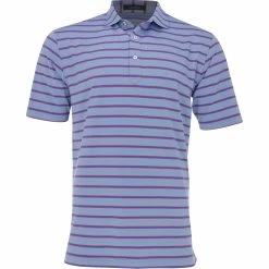 Turtleson Woods Stripe Performance Shirt Polo Short Sleeve Golf Apparel