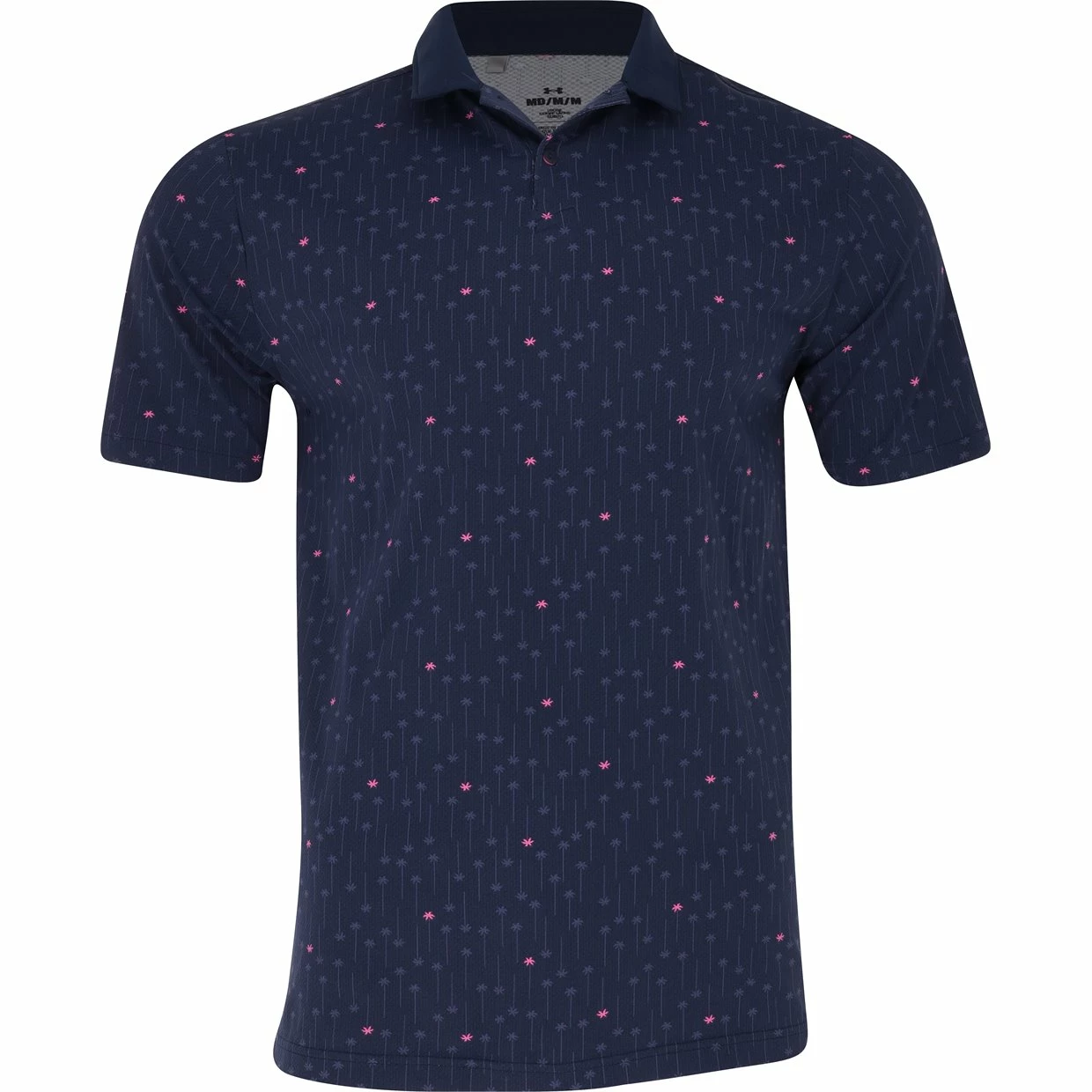Under Armour Iso-Chill Palm Dash Print Shirt Polo Short Sleeve Golf Apparel 3 Under Armour Iso-Chill Palm Dash Print Shirt Polo Short Sleeve Golf Apparel